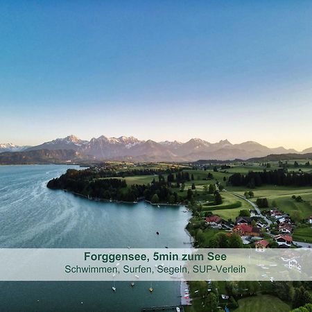 Chalet - Ferienwohnungen - Biohof Stoeger - Panoramasuedbalkon - Grandiose Aussicht Auf See, Berge Und Schloss Neuschwanstein Rieden Exteriör bild